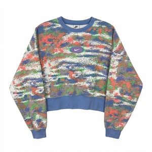 Nike Sportswear Oversized Sweatshirt Multicolor. Cropped. Size Small. PTP: 27”.